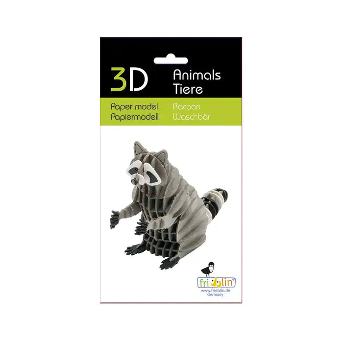 3D Papiermodell / Waschbär