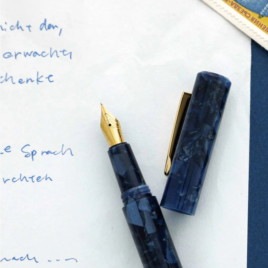 Füller / Attaché / MD Marbled Fountain Pen Navy