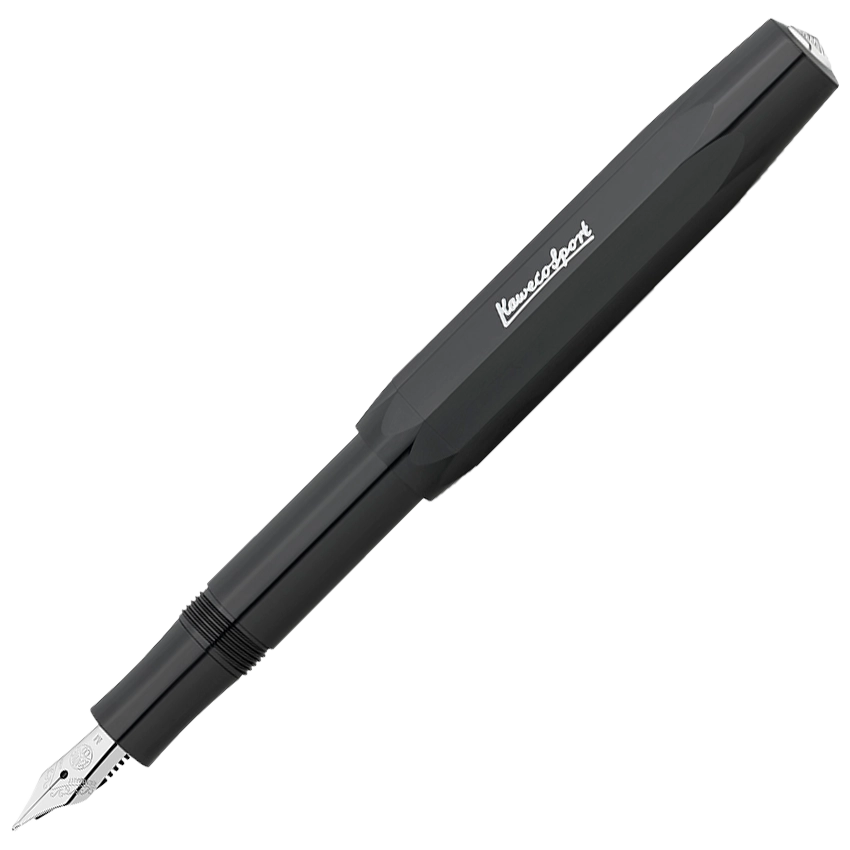 Fuellfederhalter-SKYLINE-SPORT-Fuellhalter-schwarz-Federstaerke-F-oder-M-offen