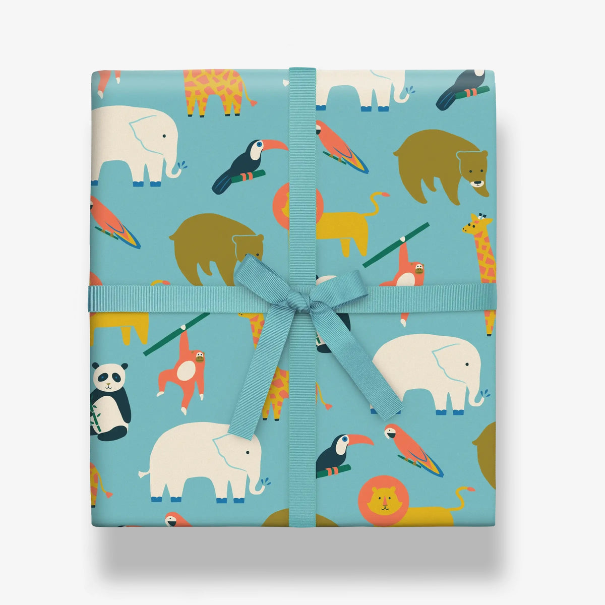 GEschenkpapier-Naomi-Wilkinson-Format-50x70cm-Zoo-Gift-Wrap-Lagom-Design-Wrap-Produktansicht-bogen-als-geschenk