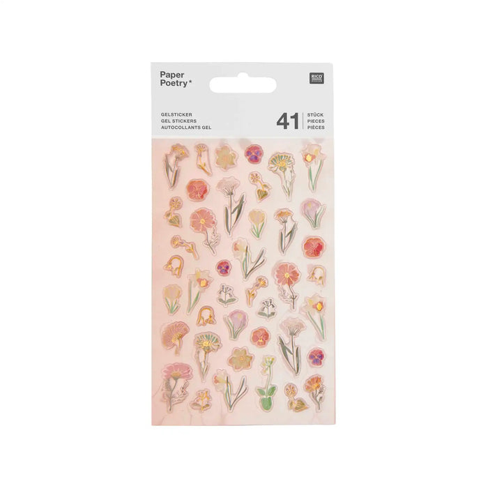 Paper Poetry / Puffy-Sticker / Gelsticker / Futschikato Blumen