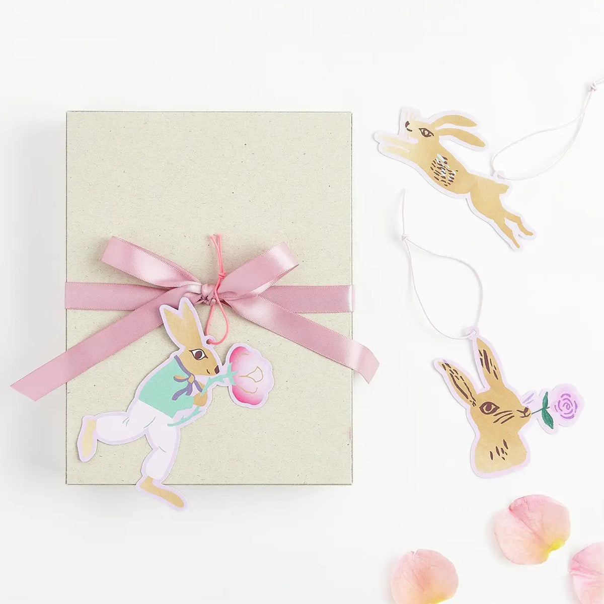 Geschenkanhaenger-La-Vie-en-Rose-Hasen-6Stueck-gepraegt-produktansicht-Beispiel