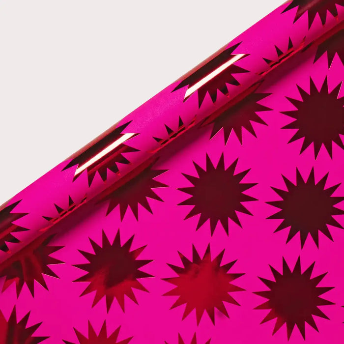 Geschenkpapier-Kelly-Hyatt-3meter-mal-70cm-gerollt-80grm-mit-goldfolie-Frankincense-_Starburst_-Pink-Foil-_Roll-_Wrap-Produktansicht-aufgerollt-detailansicht