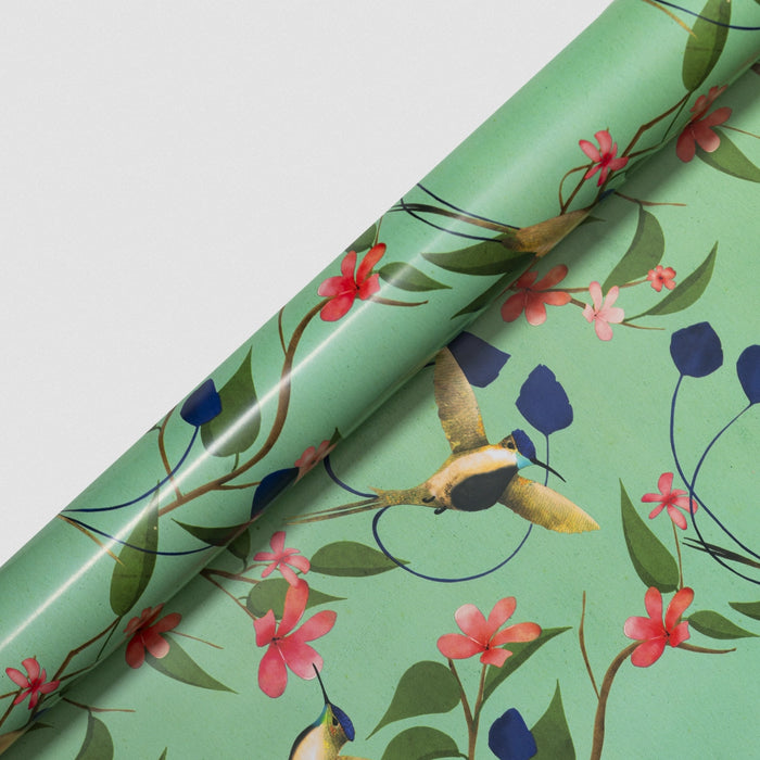 Geschenkpapier-Rolle-Format-70x300cm-Carry-May-Produktansicht-Marvellous-Hummingbirdals-bogen-aufgerollt