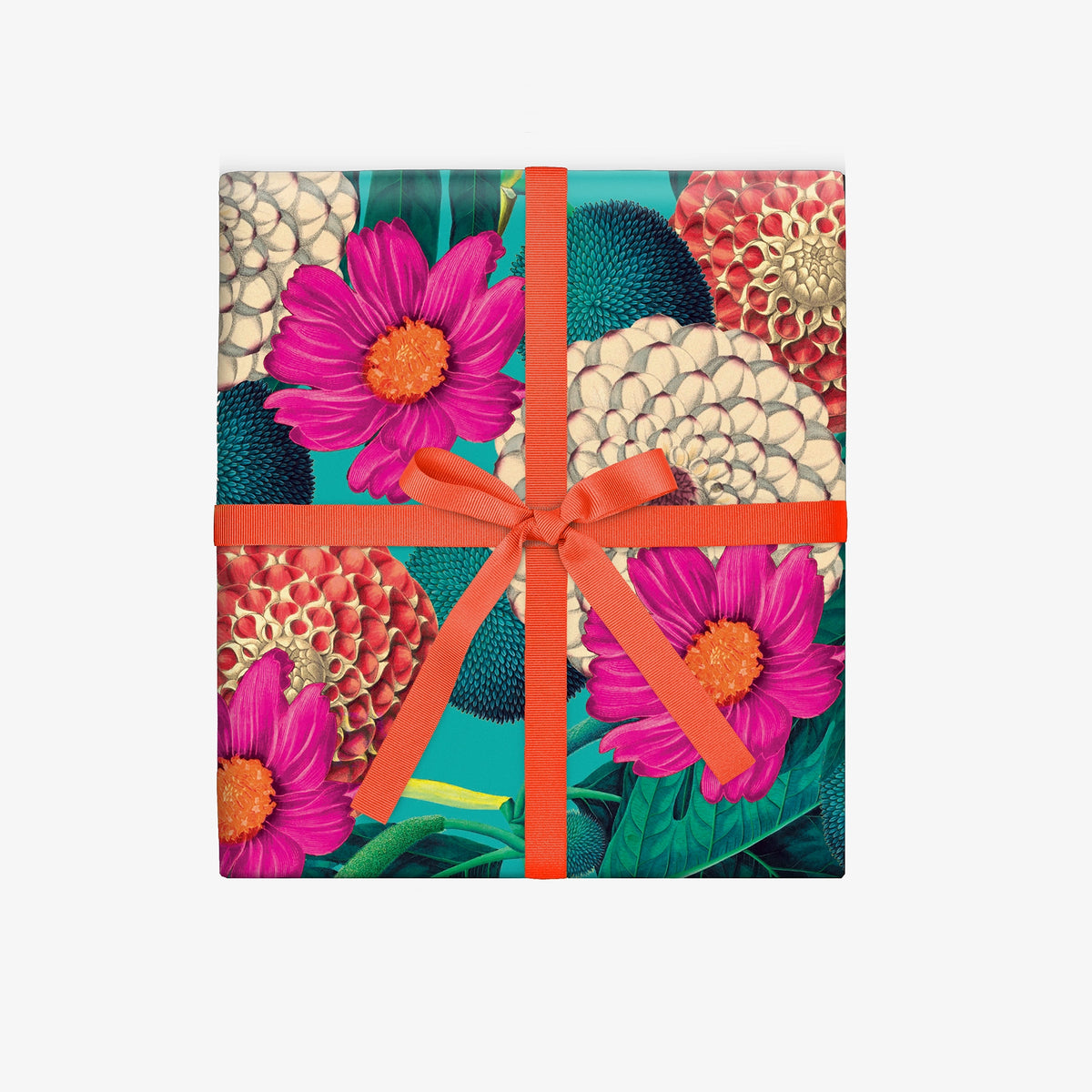 Geschenkpapier-Rolle-Format-70x300cm-Kew-Gardens-Botanic-Dahlia-Floral-Produktansicht-als-Geschenk-detailansicht
