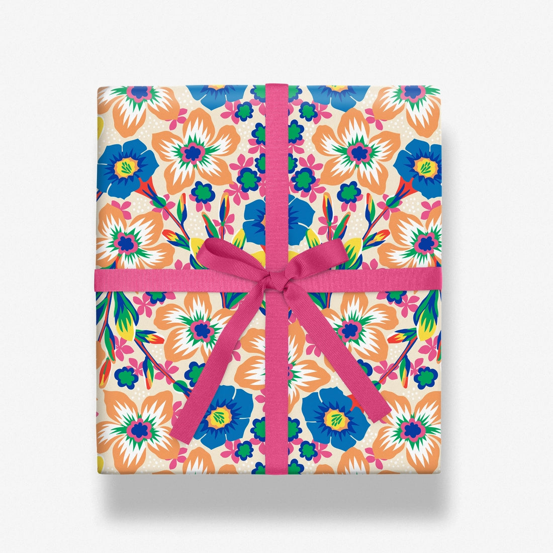 Geschenkpapier-Rolle-Format-Hanna-Werning-70x300cm-Gladio_-Neon_-Floral-_Gladio-Produktansicht-als-Geschenk