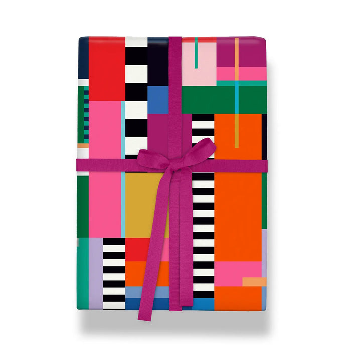 Geschenkpapier /  Kelly Hyatt  / Ori Colourful Glitch Patterned