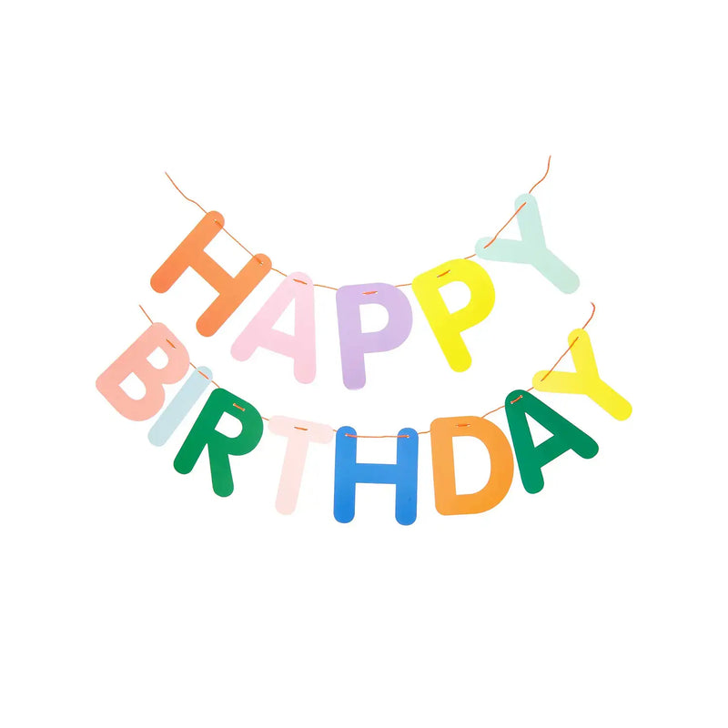 Girlande Happy Birthday / multicolor / neon / FSC MIX