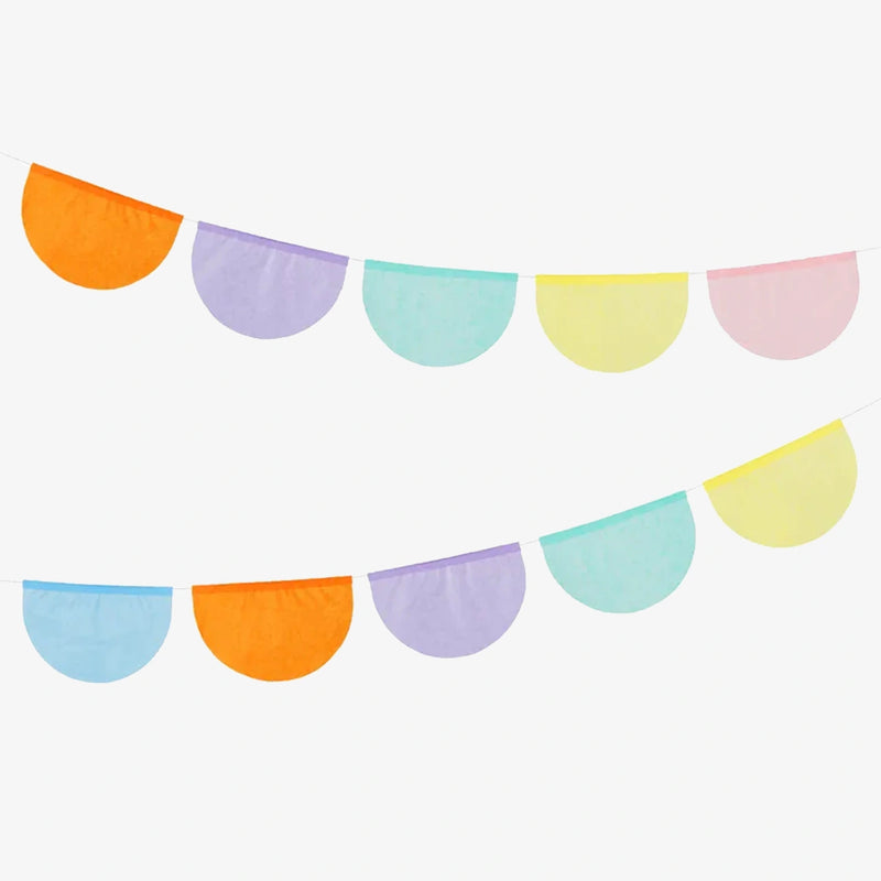 Girlande / Seidenpapier / Pastell / 3m
