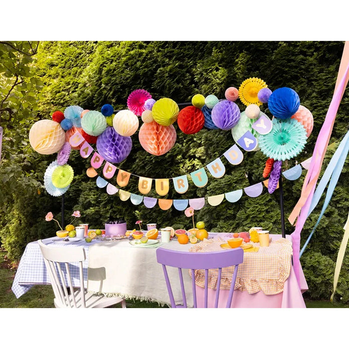 Girlande / Bannergirlande / Happy Birthday / Colourful / 163 x 12cm