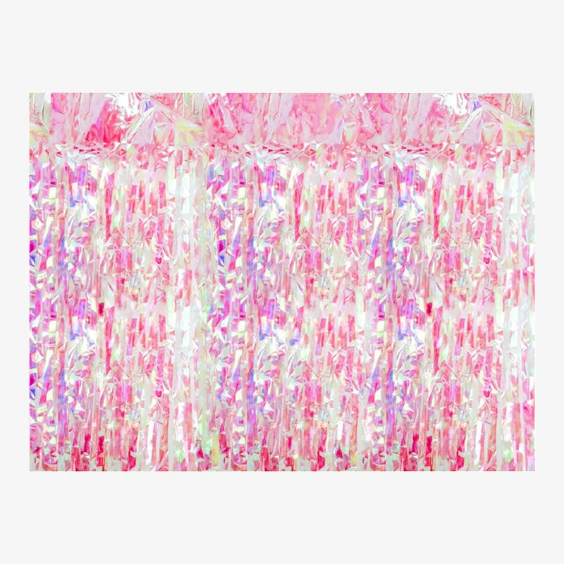 Partyvorhang - Glittervorhang / Pink iridescent / 100x200cm