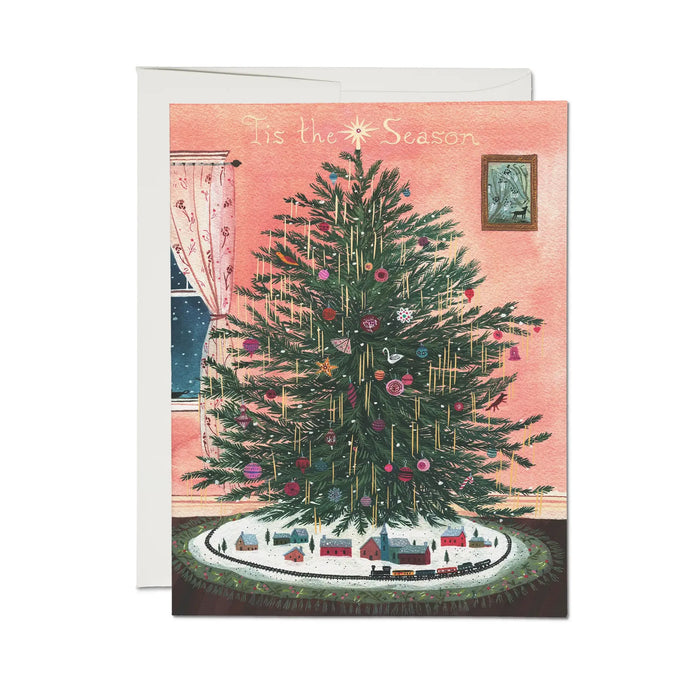 Grusskarte /  Tinsel Tree greeting card / Weihnachtsgrüsse