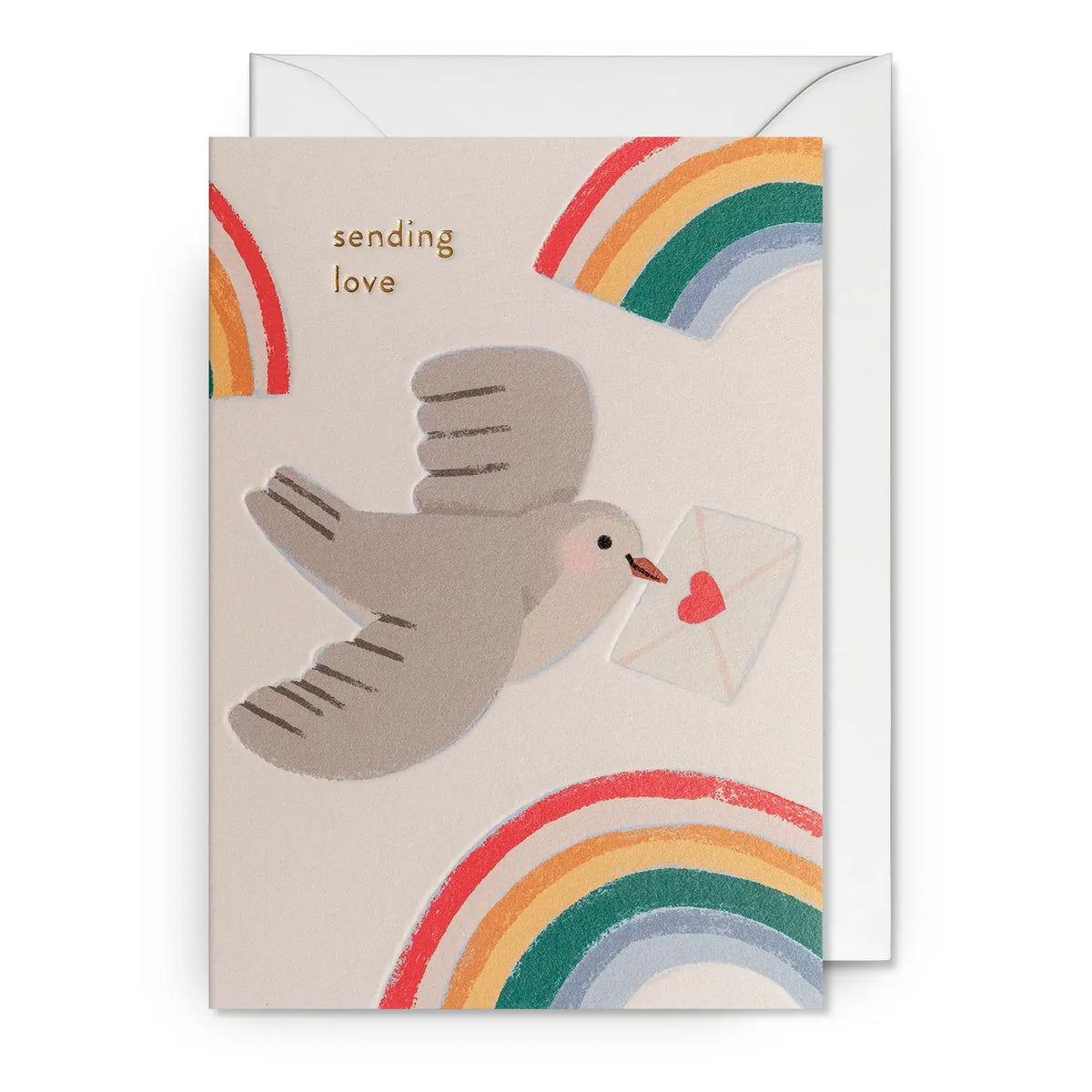 Grusskarte / Greeting Card / Elena Comte / Sending Love Dove