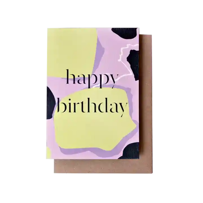 Grußkarte / Mulberry / Happy Birthday