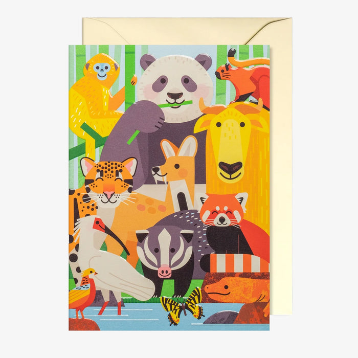 Grusskarte / Greeting Card / Allison Black / Friends of the Bamboo Forest Greeting Card