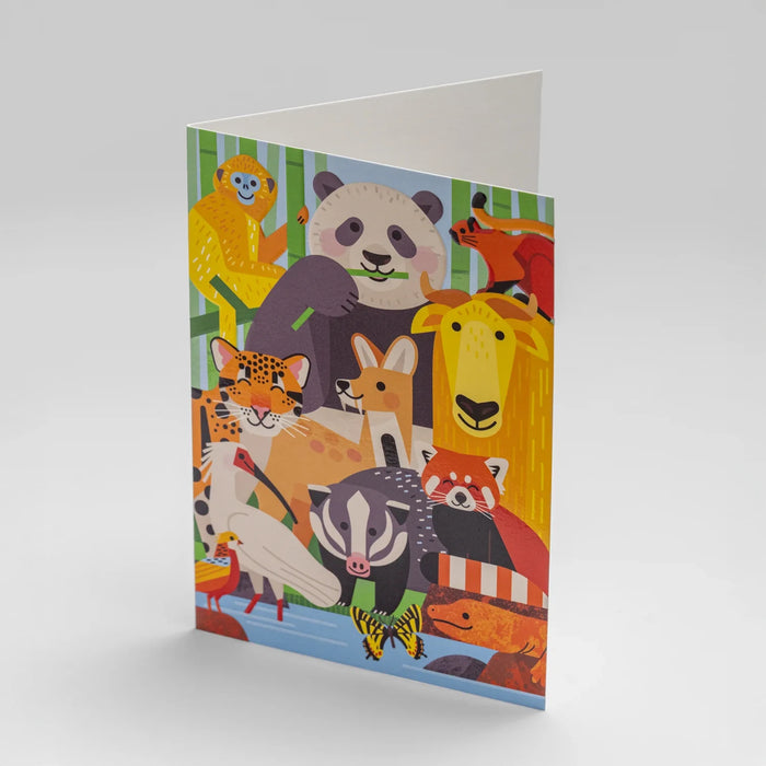 Grusskarte / Greeting Card / Allison Black / Friends of the Bamboo Forest Greeting Card