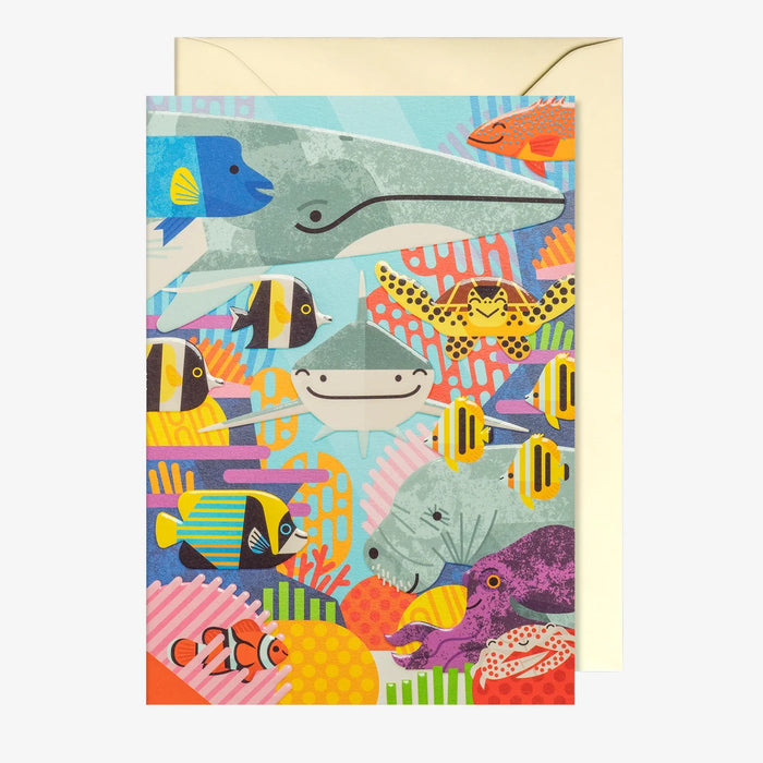 Grusskarte / Greeting Card / Allison Black / Friends of the Coral Reef Greeting Card