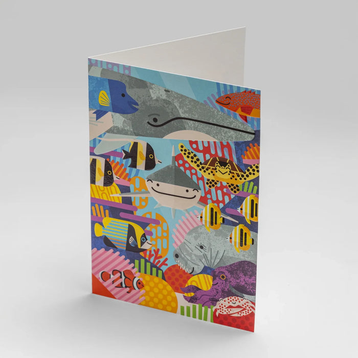 Grusskarte / Greeting Card / Allison Black / Friends of the Coral Reef Greeting Card