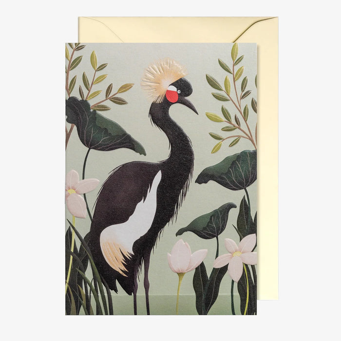 Grusskarte-Klappkarte-A6-Lagom-Grusskarte-Carrie-May-Black-Crane-Produktansicht-1