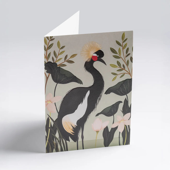 Grusskarte-Klappkarte-A6-Lagom-Grusskarte-Carrie-May-Black-Crane-Produktansicht-2