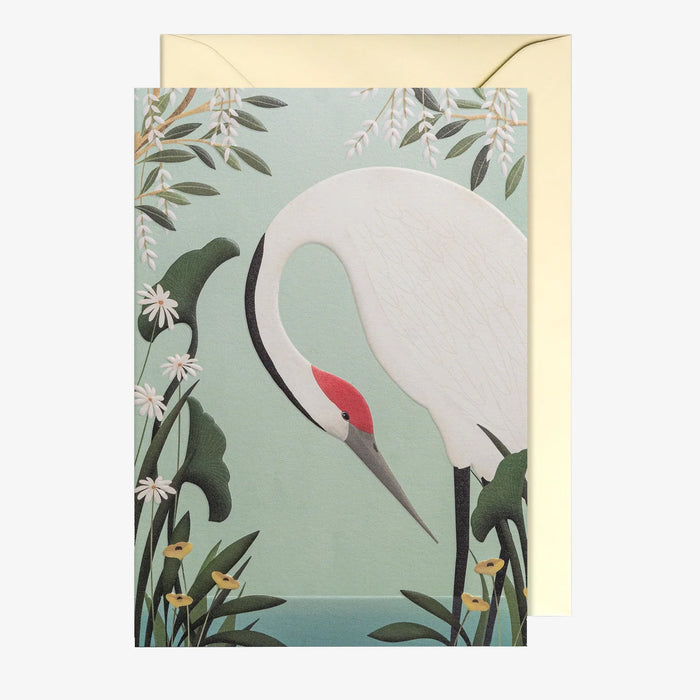 Grusskarte-Klappkarte-A6-Lagom-Grusskarte-Carrie-May-White-Crane-Produktansicht-1