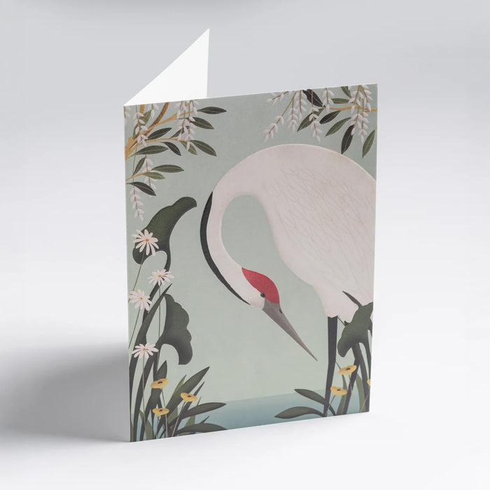 Grusskarte-Klappkarte-A6-Lagom-Grusskarte-Carrie-May-White-Crane-Produktansicht-2
