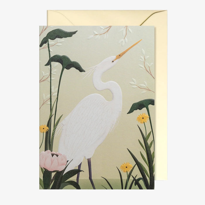Grusskarte-Klappkarte-A6-Lagom-Grusskarte-Carrie-May-White-Heron-Produktansicht-1