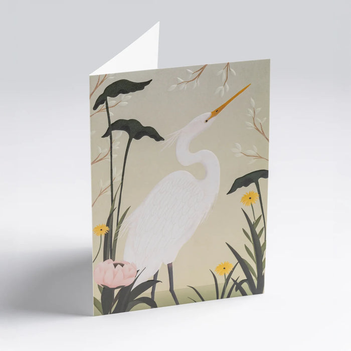 Grusskarte-Klappkarte-A6-Lagom-Grusskarte-Carrie-May-White-Heron-Produktansicht-2