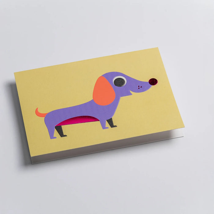 Grusskarte-Klappkarte-A6-Lagom-Grusskarte-Ingela-P-Arrhenius-Cheeky-Dachshund-Produktansicht-2