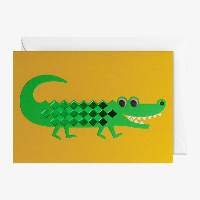 Grusskarte-Klappkarte-A6-Lagom-Grusskarte-Ingela-P-Arrhenius-Happy-Crocodile-Produktansicht-2