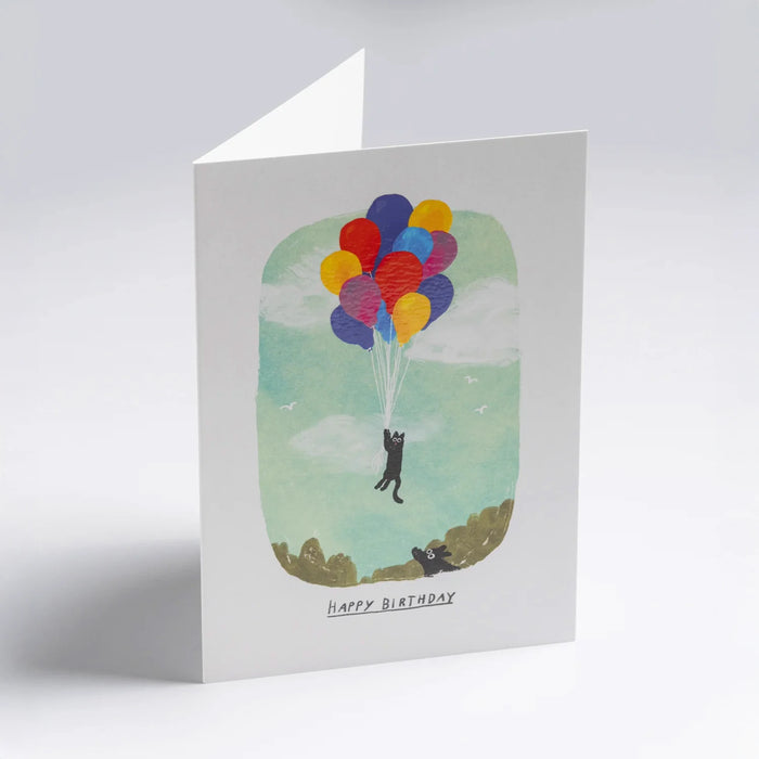 Grusskarte-Klappkarte-A6-Lagom-Grusskarte-John-Bond-Cat-in-the-Clouds-Text-Happy-Birthday-Produktansicht-2
