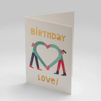 Grusskarte-Klappkarte-A6-Lagom-Grusskarte-TaniaYakunova-Text-Birthday-Love-Produktansicht-aufgestellt