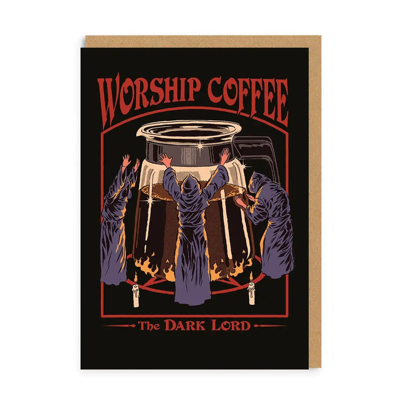 Klappkarte / brauner Umschlag / Worship Coffee