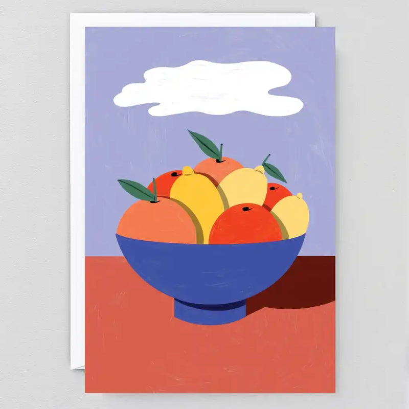 Grußkarte / mit Umschlag / 'Citrus Bowl' Kunstkarte