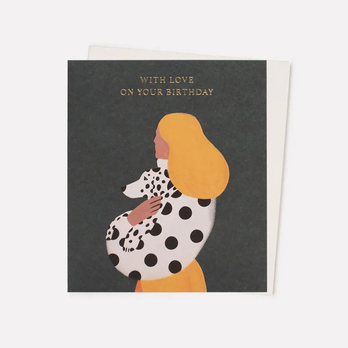Grusskarte-With-Love-On-Your-Birthday-Birthday-Card-AnaGaman-Klappkarte-mit-umschlag