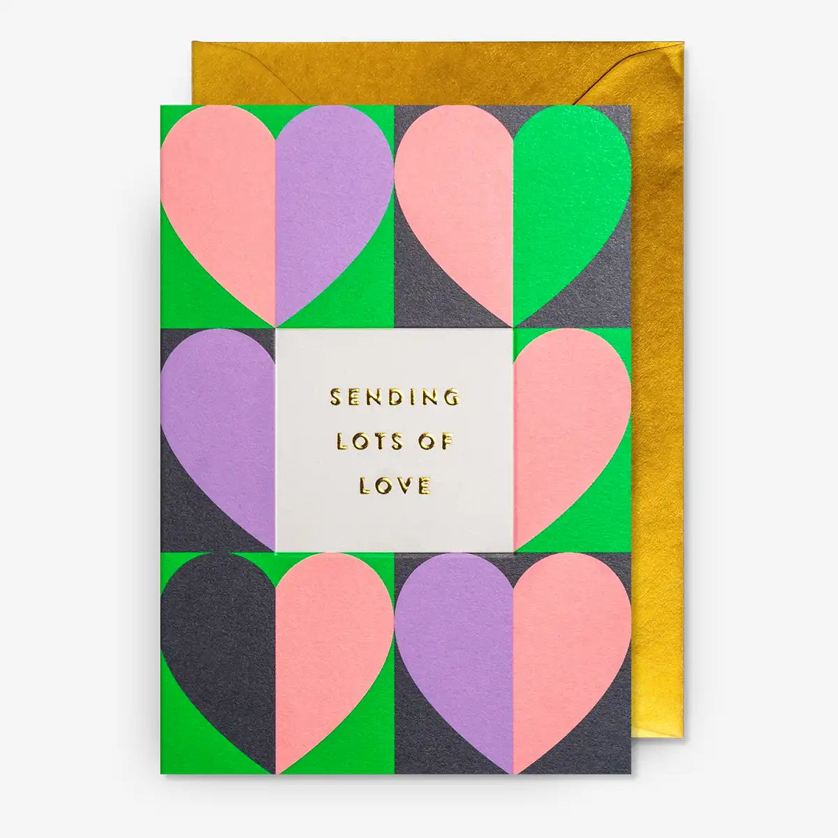 Grusskarte-lovekarte-mit-Umschlag-Posco-Love-Hearts-Sending-Lots-of-Love-1