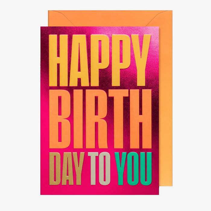 Grusskarte-mit-umschlag-format-A6-von-Miso-text-Happy-birthday-to-You-Produktansicht