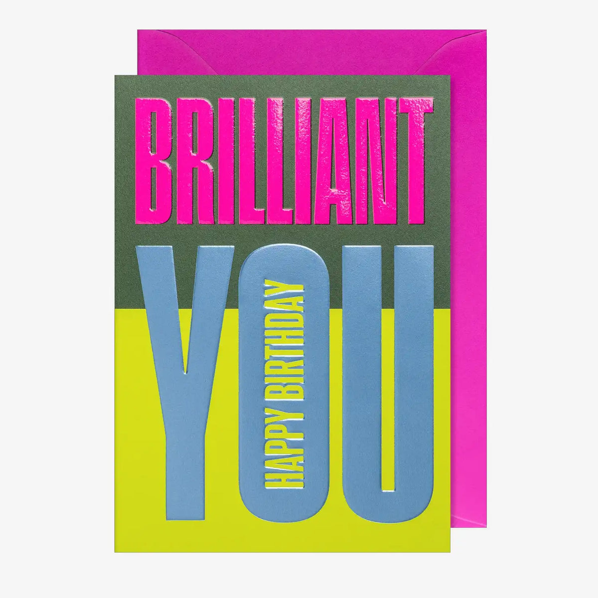 Grusskarte-mit-umschlag-format-A6-von-Miso-tsxt-Brilliant-You-Happy-Birthday-Produktansicht