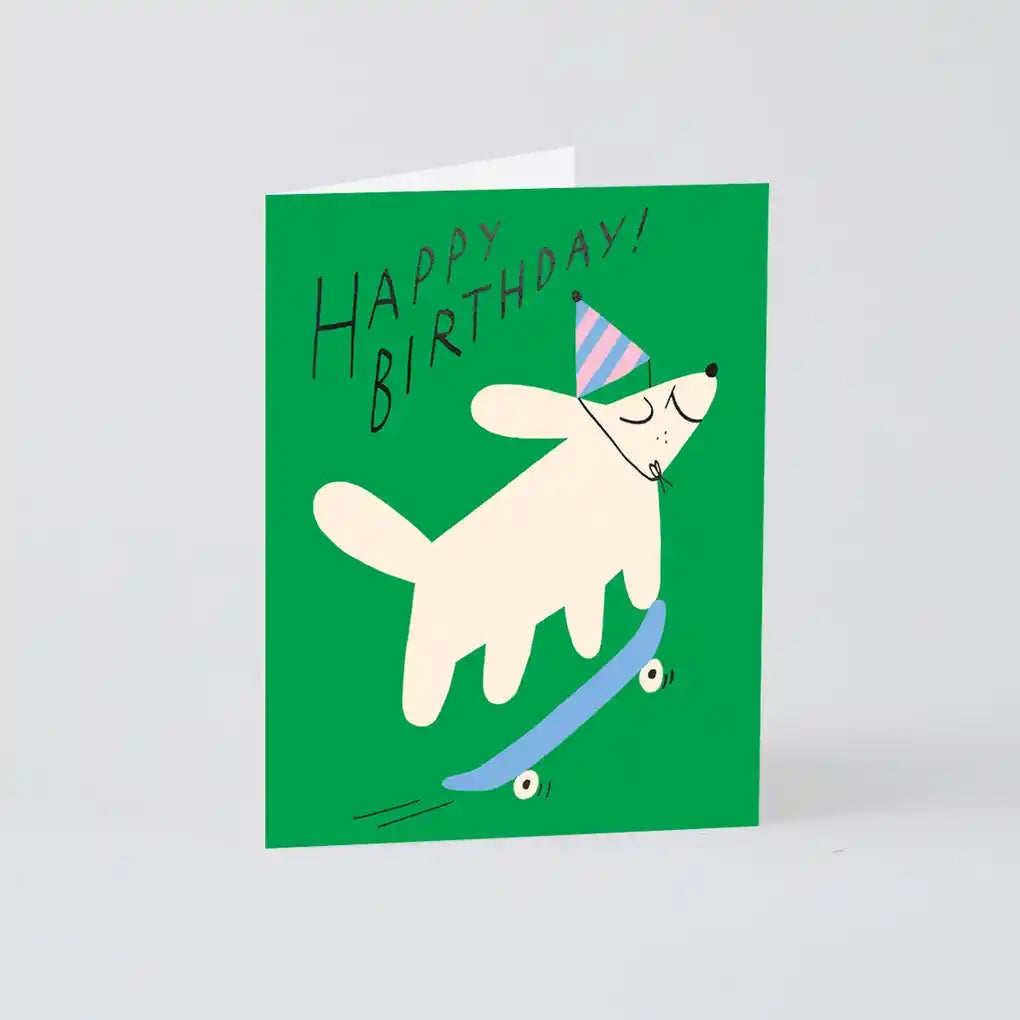 Grußkarte / mit Umschlag / „Happy Birthday Skateboard“