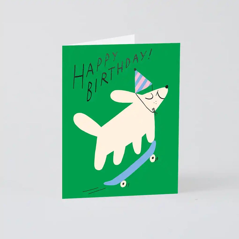 Grußkarte / mit Umschlag / „Happy Birthday Skateboard“