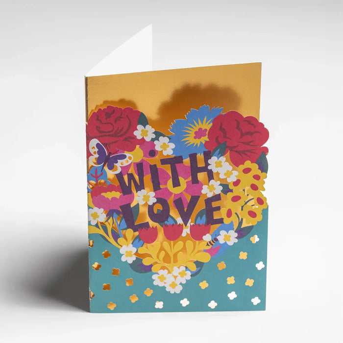 Grusskarte / Greeting Card / Hannah Werning / with love / Floral Laser Card