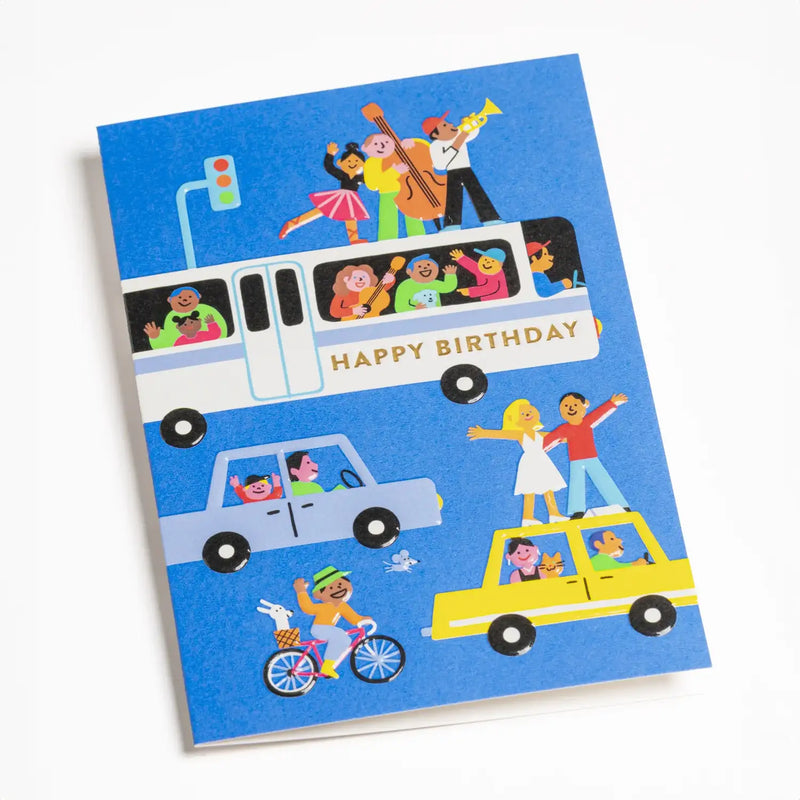 Karte mit Umschlag / Party on Broadway / Birthday Card / Jessica Das