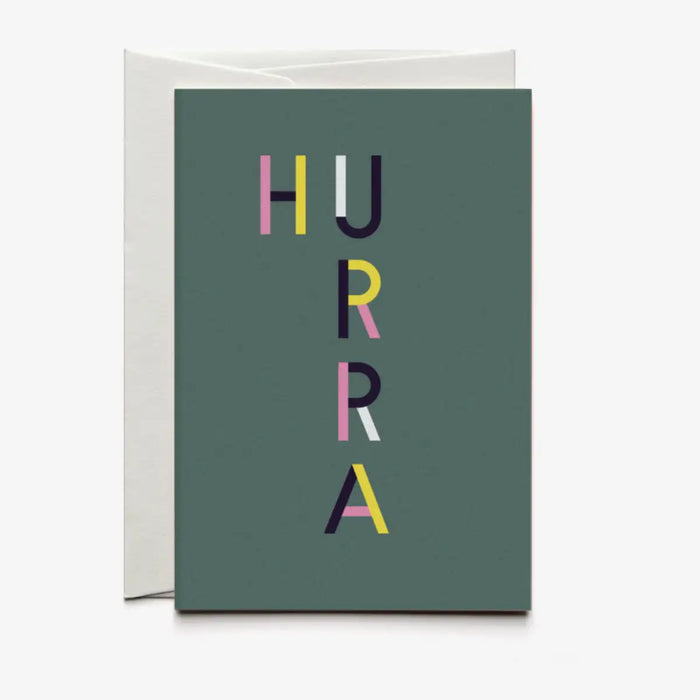 Haferkorn_Sauerbrey-Gruss-oder-Gratulationskarte-Lucky-Letters-Hurra-A6-mit-umschlag