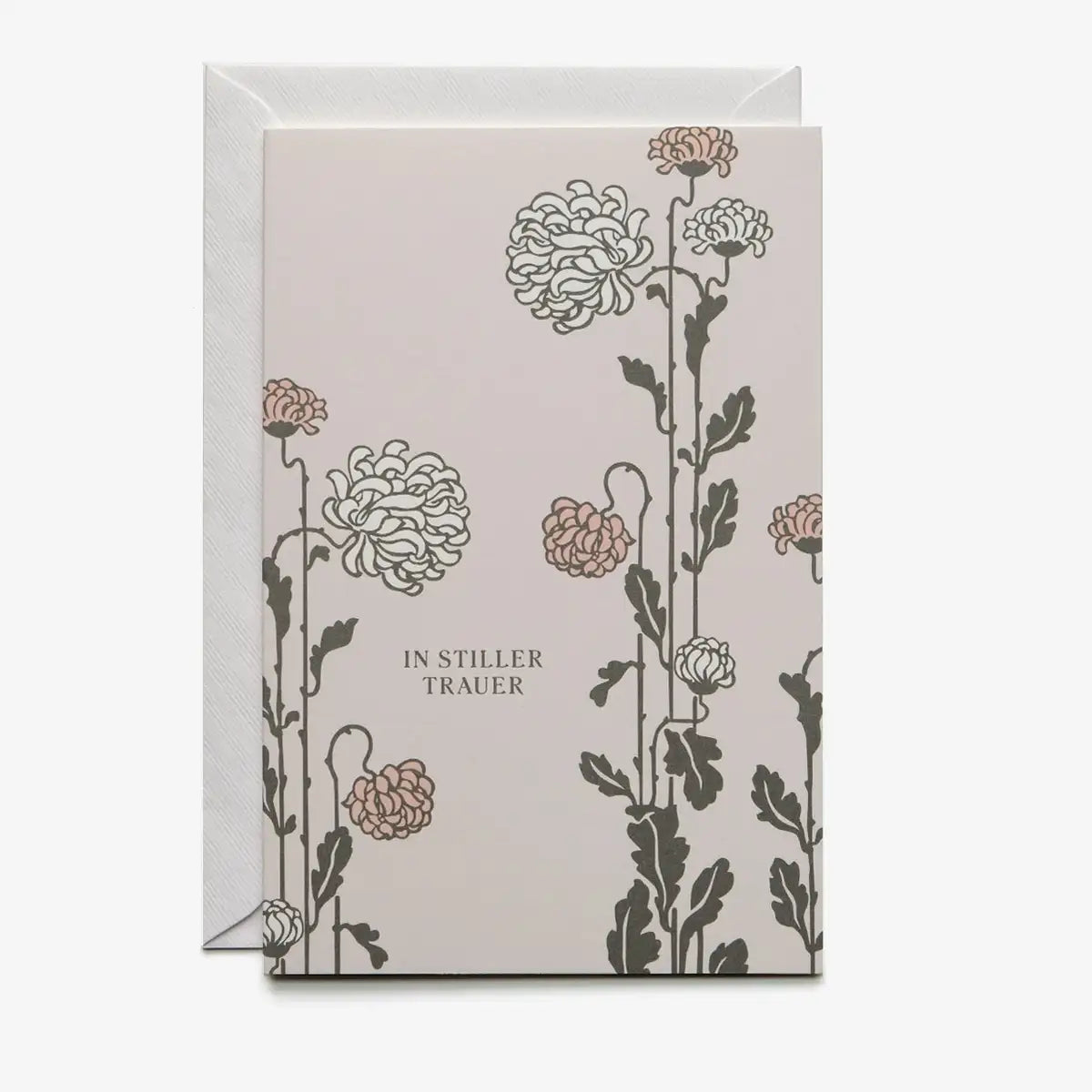 Haferkorn_Sauerbrey_-Trauerkarte_-Kondolenzkarte-Chrysanthemen-B6-mit-Umschlag