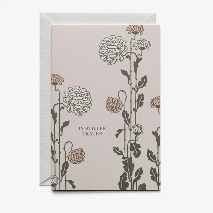 Haferkorn_Sauerbrey_-Trauerkarte_-Kondolenzkarte-Chrysanthemen-B6-mit-Umschlag