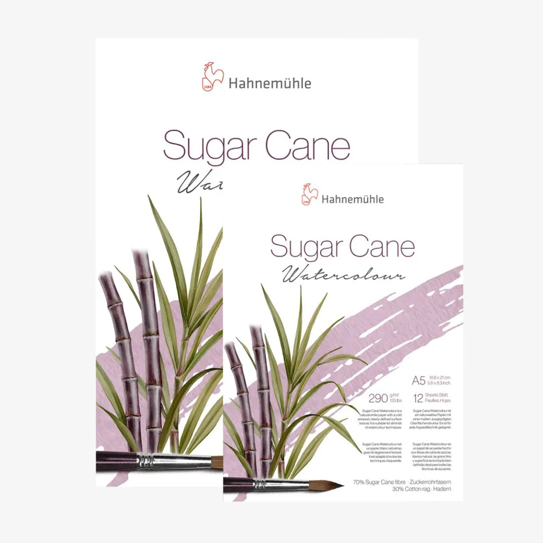 Hahnemuehle-Aquarellblock-_Sugar-cane-290grm-12blatt-matte-oberflaeche-A4-und-A5-cover-von-vorn