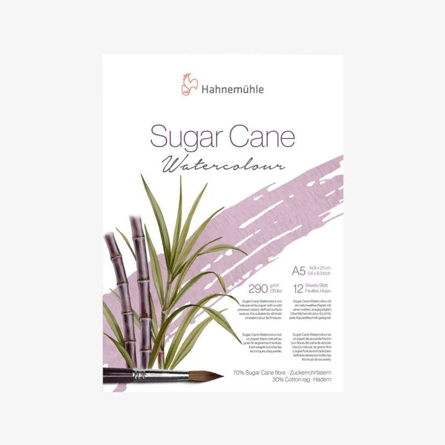 Hahnemuehle-Aquarellblock-_Sugar-cane-290grm-12blatt-matte-oberflaeche-A5-cover-von-vorn