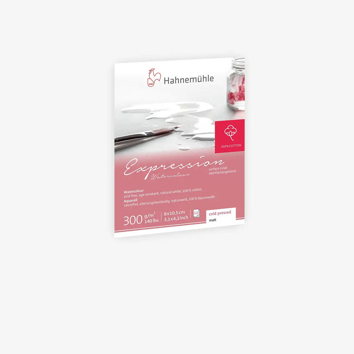 Mini Aquarellblock / Expression / 300 g/m² / 12 Blatt