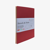 Hahnemuehle-Sketch-und-Notes-2Hefte-A6-Red-Bundel-Produktansicht-cover-vorn-seitlich