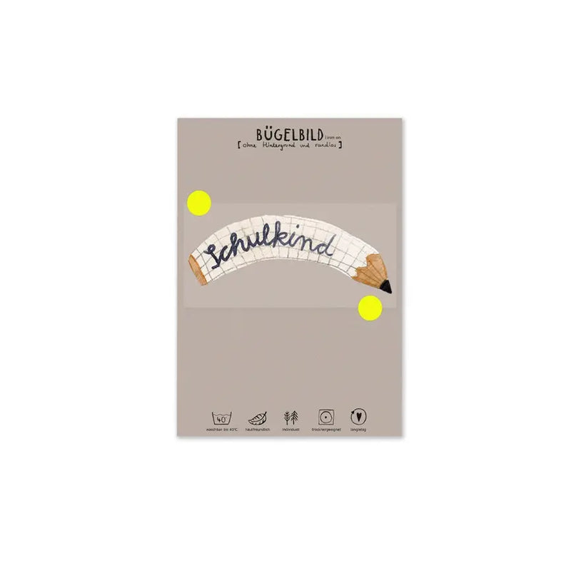 Bügelbild Schulkind